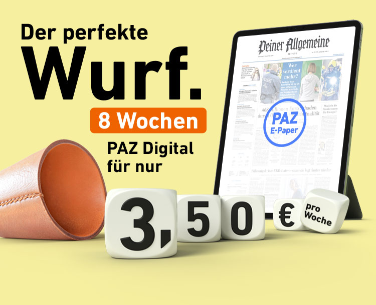 Der perfekte Wurf. 8 Wochen PAZ Digital für nur 3,50 € pro Woche.
